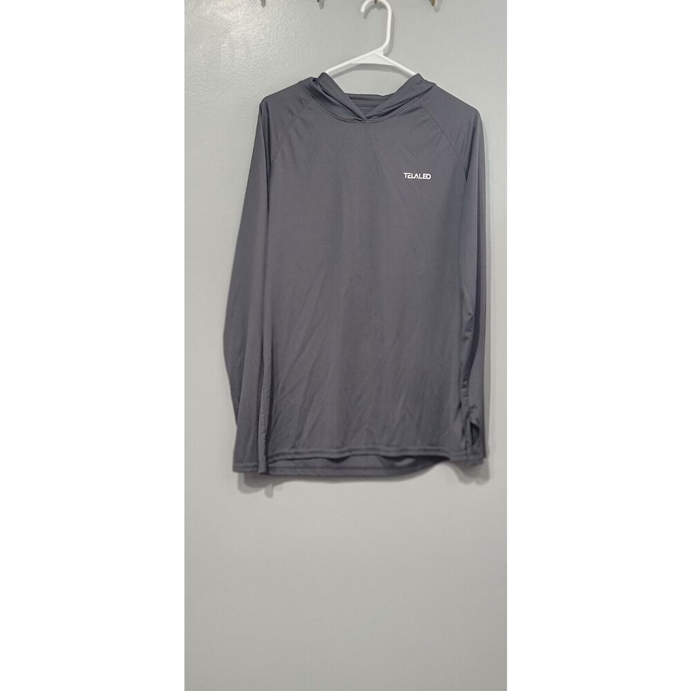Telaleo Mens long sleeve hooded shirt Size Large